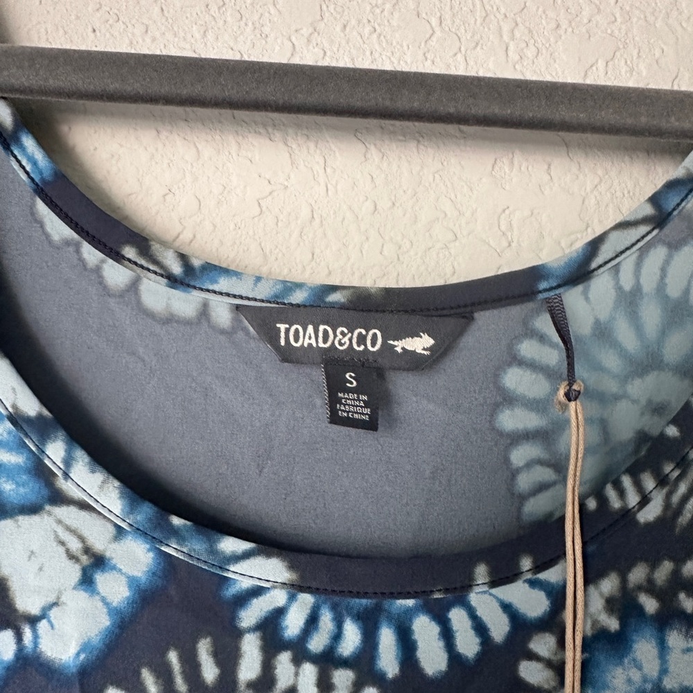 Toad&Co Sunkissed Blue Floral Tiered Tank Dress - Picture 8 of 10